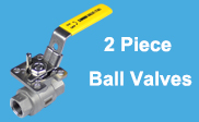 Two piece ball valves